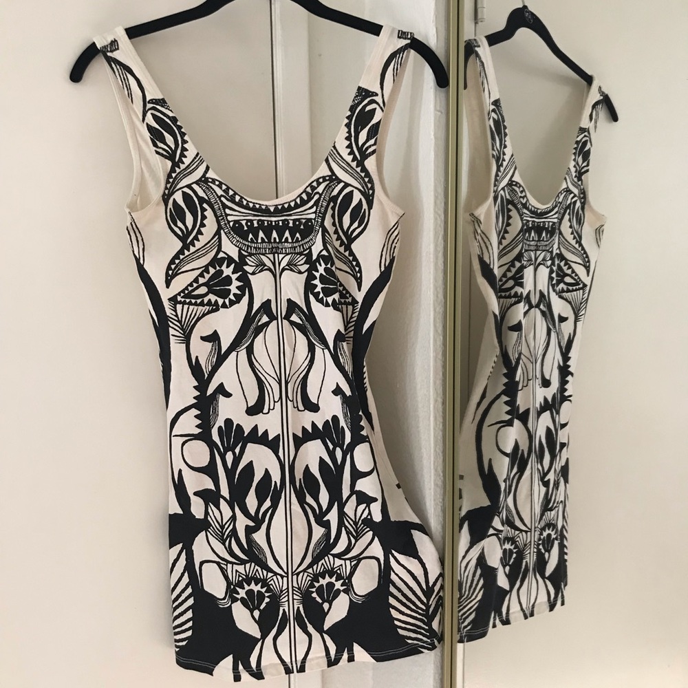 Free People Black and Cream mini dress